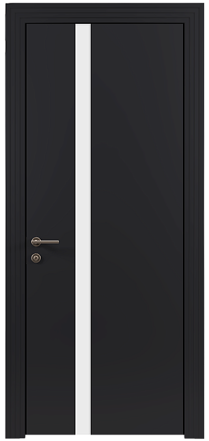 Межкомнатная дверь Tivoli Д-1, цвет - Черная эмаль (RAL 9004), Без стекла (ДГ)