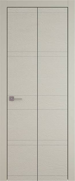 Межкомнатная дверь Tivoli Е-2 Книжка, цвет - Серо-оливковая эмаль по шпону (RAL 7032), Без стекла (ДГ)
