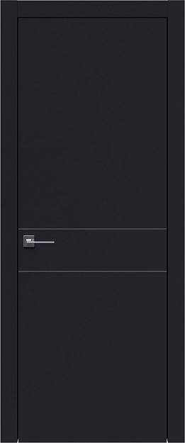 Межкомнатная дверь Tivoli И-2, цвет - Черная эмаль (RAL 9004), Без стекла (ДГ)