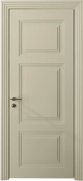 Межкомнатная дверь Siena Neo Classic Scalino, цвет - Серо-оливковая эмаль (RAL 7032), Без стекла (ДГ)