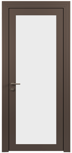 Межкомнатная дверь Tivoli З-1, цвет - Коричневый Тик эмаль (RAL 050-50-10), Со стеклом (ДО)