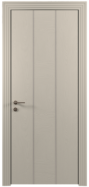 Межкомнатная дверь Tivoli Б-1, цвет - Жемчужная эмаль по шпону (RAL 1013), Без стекла (ДГ)