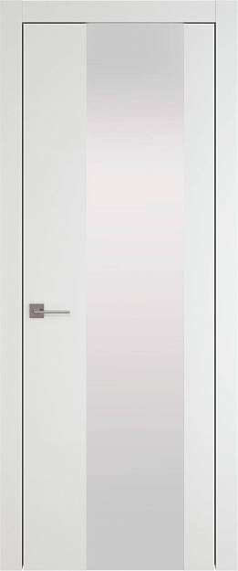Межкомнатная дверь Tivoli Е-1, цвет - Белый ST, Со стеклом (ДО)