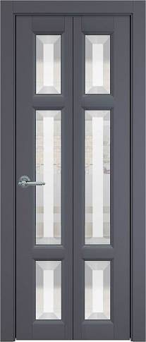Дверь Siena Книжка Porta Classic Графитово-серая эмаль (RAL 7024) со стеклом