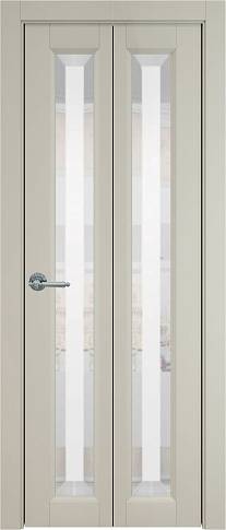 Дверь Domenica Книжка Porta Classic Серо-оливковая эмаль (RAL 7032) со стеклом