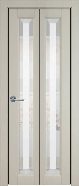 Межкомнатная дверь Porta Classic Domenica, цвет - Серо-оливковая эмаль (RAL 7032), Со стеклом (ДО)