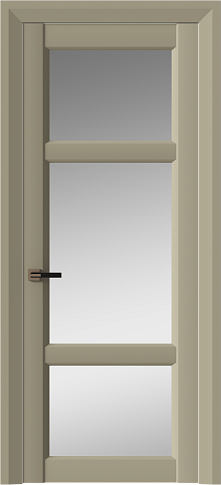 Дверь Siena Neo Classic Decoro Серое Льняное волокно эмаль (RAL 075-70-10) со стеклом