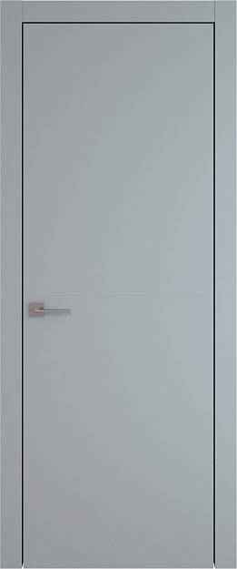 Межкомнатная дверь Tivoli Б-3, цвет - Серебристо-серая эмаль (RAL 7045), Без стекла (ДГ)