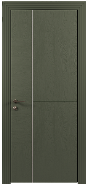 Межкомнатная дверь Tivoli Г-1, цвет - Серый Мох эмаль по шпону (RAL 7003), Без стекла (ДГ)