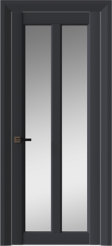 Дверь Prato Neo Classic Decoro Графитово-серая эмаль (RAL 7024) со стеклом