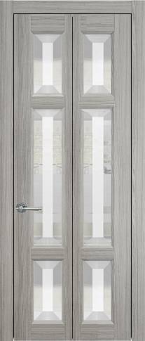 Дверь Siena Книжка Porta Classic Орех пепельный со стеклом