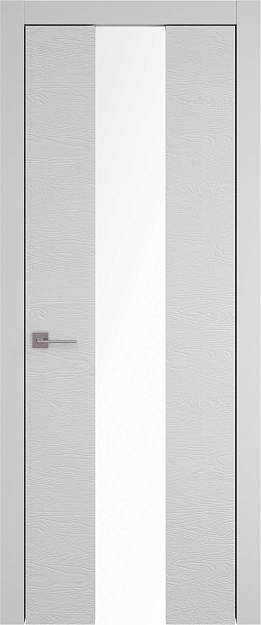 Межкомнатная дверь Tivoli Ж-5, цвет - Серая эмаль по шпону (RAL 7047), Со стеклом (ДО)