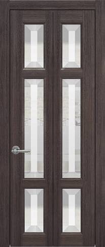 Дверь Siena Книжка Porta Classic Венге Нуар со стеклом