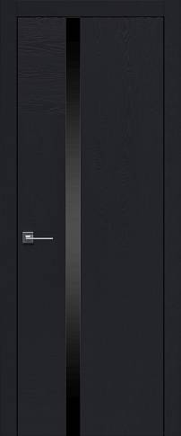 Дверь Tivoli Д-1 Черная эмаль по шпону (RAL 9004) без стекла