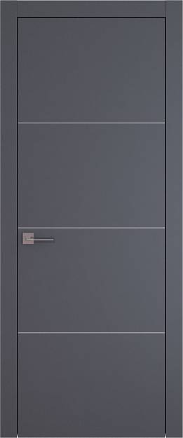 Межкомнатная дверь Tivoli Г-3, цвет - Графитово-серая эмаль (RAL 7024), Без стекла (ДГ)
