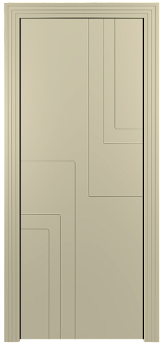 Дверь Futuro Moderno Серо-оливковая эмаль (RAL 7032) без стекла