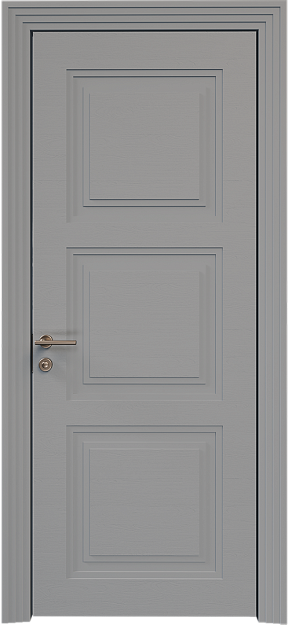 Межкомнатная дверь Millano Neo Classic Scalino, цвет - Серебристо-серая эмаль по шпону (RAL 7045), Без стекла (ДГ)