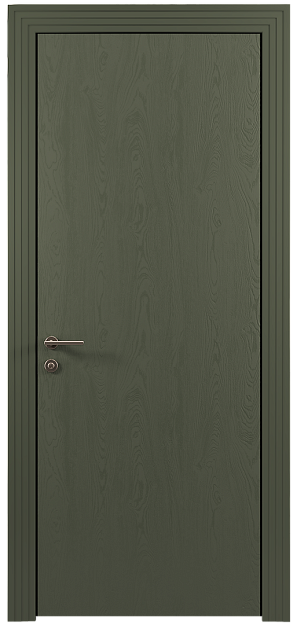 Межкомнатная дверь Tivoli А-1, цвет - Серый Мох эмаль по шпону (RAL 7003), Без стекла (ДГ)