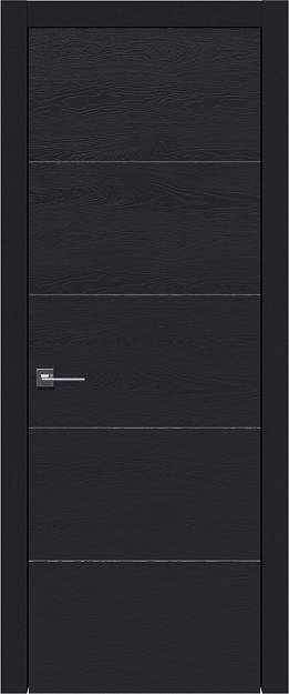 Межкомнатная дверь Tivoli Д-2, цвет - Черная эмаль по шпону (RAL 9004), Без стекла (ДГ)
