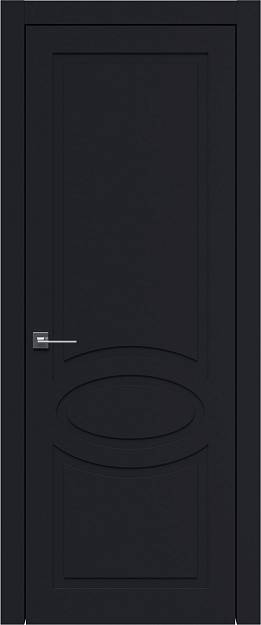 Межкомнатная дверь Tivoli Н-5, цвет - Черная эмаль (RAL 9004), Без стекла (ДГ)